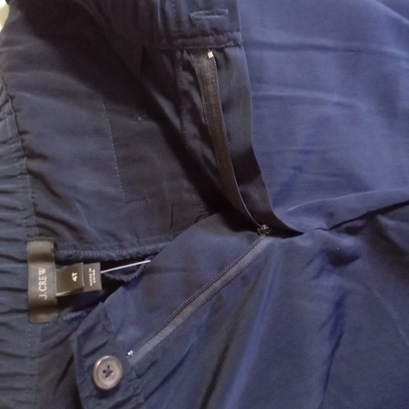 J. Crew NWT Navy capri pants with wide Leg, high Rise, in 4 Tall - Picture 5 of 9